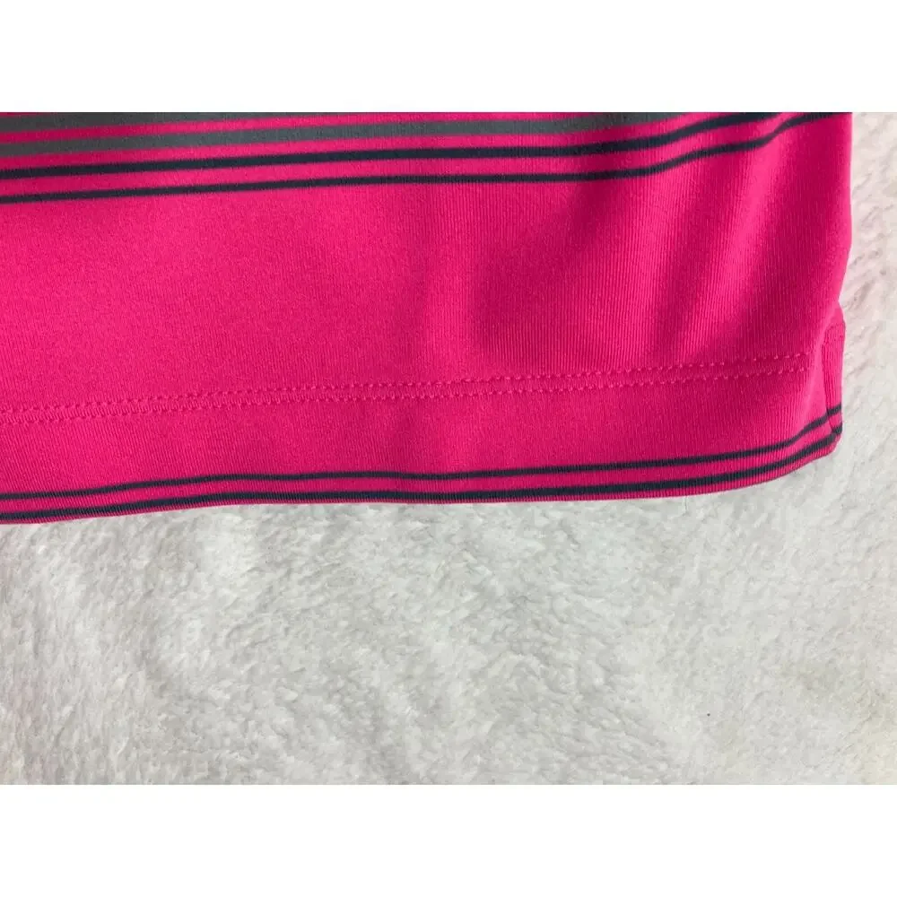 Nike Golf Tour Performance Dri-Fit Pink Striped Short Sleeve Polo Shirt‎ Men's M